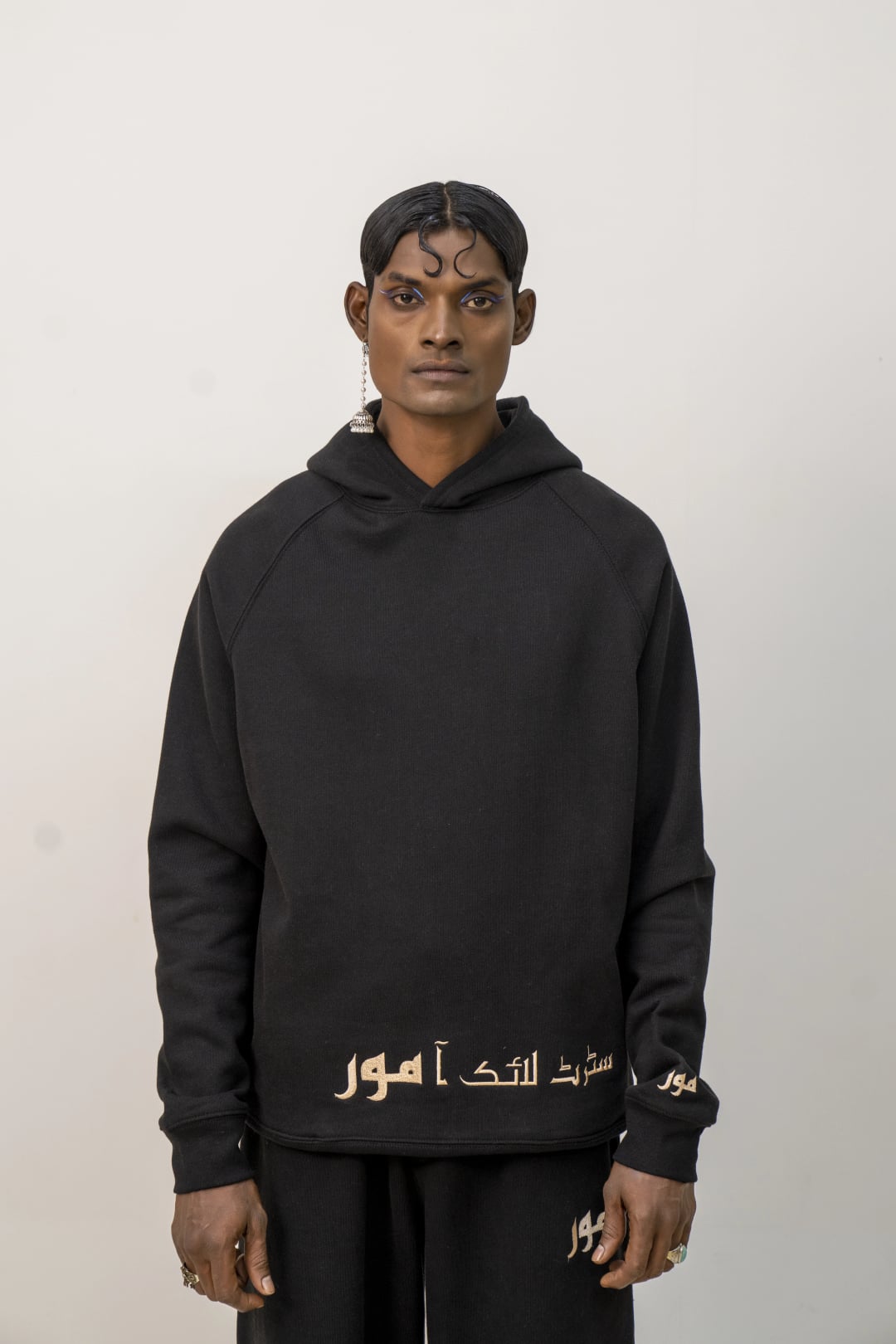 Slogan Embroided Hoodie